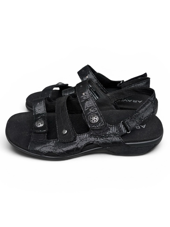 Aravon Shoes - Aravon PC Three Strap Black Sandals Size 8 B